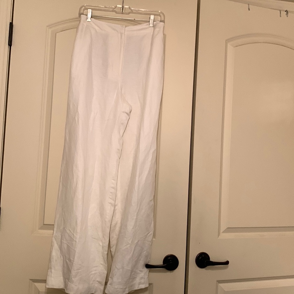 White Linen&Rayon pants.